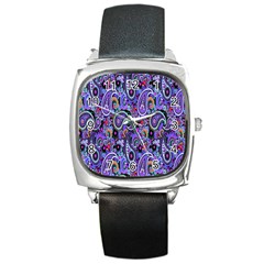 Paisley 2 Square Metal Watch by impacteesstreetwearfive