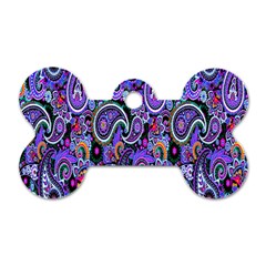 Paisley 2 Dog Tag Bone (one Side)