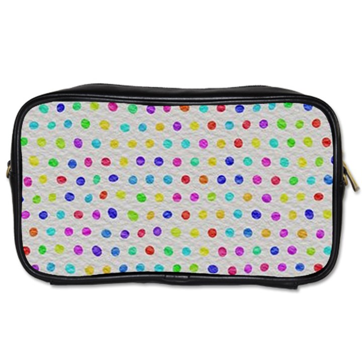 Social Disease - Polka Dot Design Toiletries Bag (One Side)