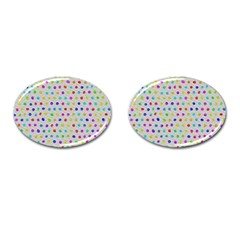 Social Disease - Polka Dot Design Cufflinks (oval) by WensdaiAmbrose