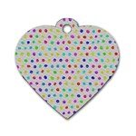 Social Disease - Polka Dot Design Dog Tag Heart (Two Sides) Front