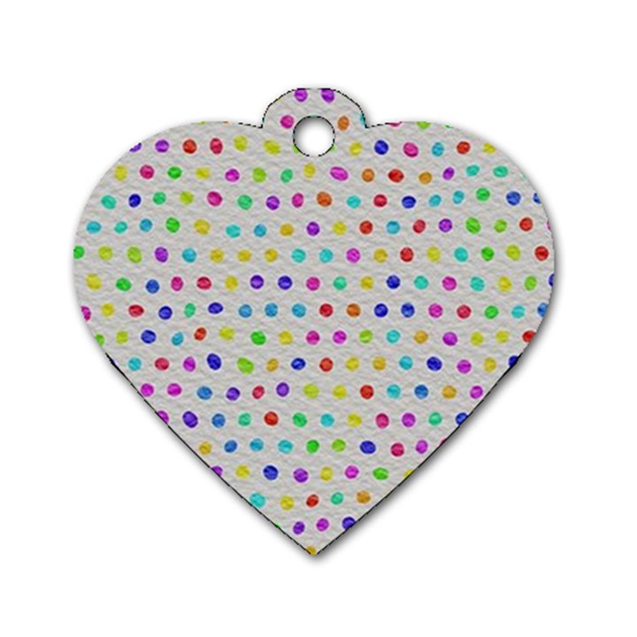 Social Disease - Polka Dot Design Dog Tag Heart (Two Sides)