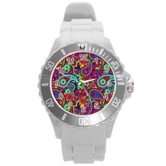 Paisley 3 Round Plastic Sport Watch (l) by impacteesstreetwearfive