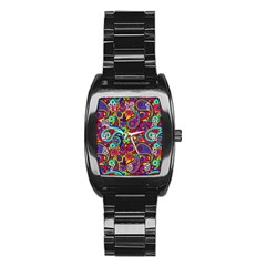 Paisley 3 Stainless Steel Barrel Watch by impacteesstreetwearfive