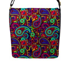 Paisley 3 Flap Closure Messenger Bag (l)