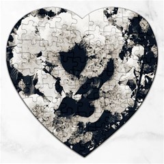 High Contrast Black And White Snowballs Jigsaw Puzzle (heart) by okhismakingart