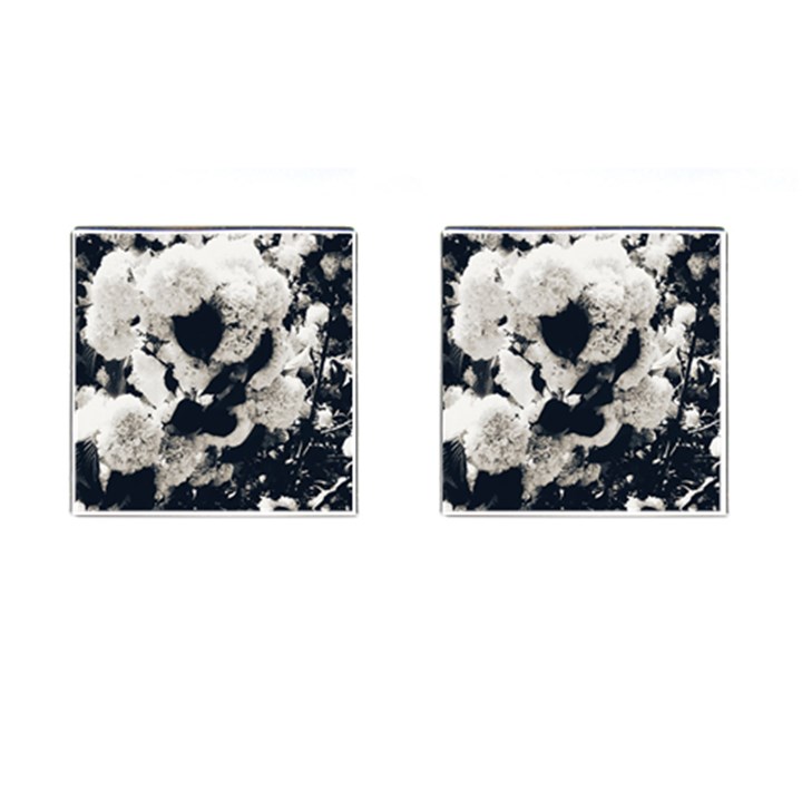 High Contrast Black and White Snowballs Cufflinks (Square)