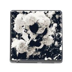 High Contrast Black And White Snowballs Memory Card Reader (square 5 Slot) by okhismakingart