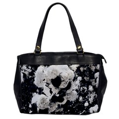 High Contrast Black And White Snowballs Oversize Office Handbag by okhismakingart