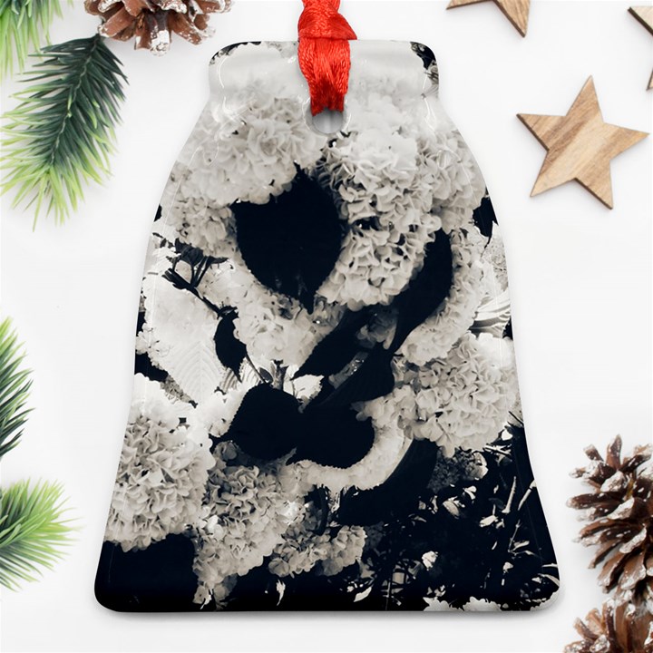 High Contrast Black and White Snowballs Ornament (Bell)