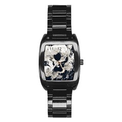 High Contrast Black And White Snowballs Stainless Steel Barrel Watch by okhismakingart