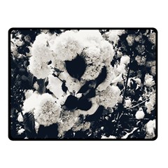 High Contrast Black And White Snowballs Double Sided Fleece Blanket (small)  by okhismakingart