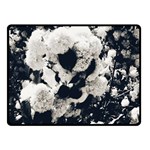 High Contrast Black and White Snowballs Double Sided Fleece Blanket (Small)  45 x34  Blanket Back