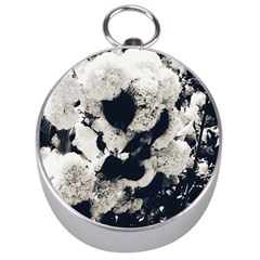 High Contrast Black And White Snowballs Silver Compasses by okhismakingart