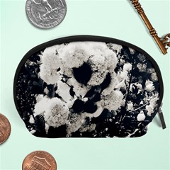 High Contrast Black And White Snowballs Accessory Pouch (large) by okhismakingart