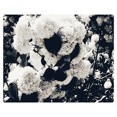 High Contrast Black And White Snowballs Double Sided Flano Blanket (medium)  by okhismakingart