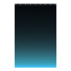 Sharp - Turquoise Halftone Shower Curtain 48  X 72  (small)  by WensdaiAmbrose