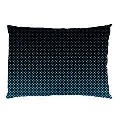 Sharp - Turquoise Halftone Pillow Case (two Sides) by WensdaiAmbrose