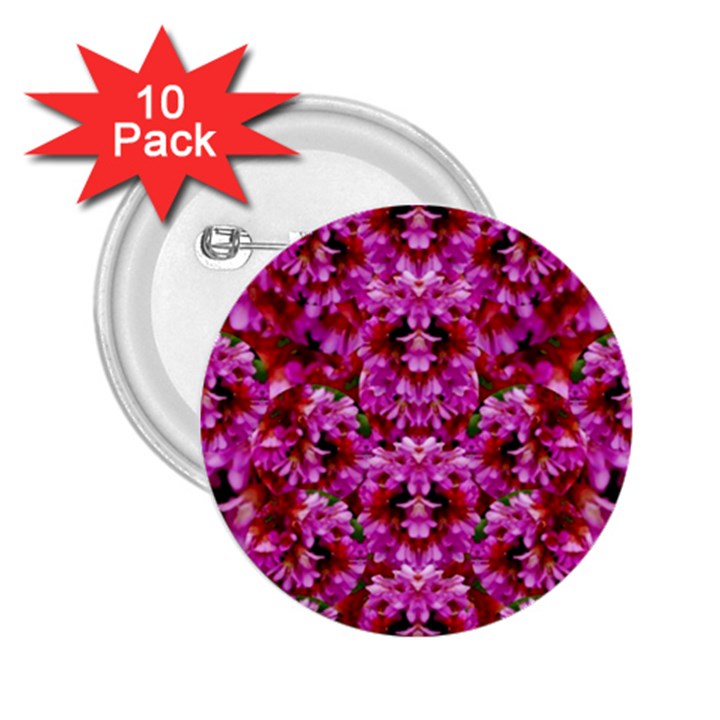 Flowers And Bloom In Sweet And Nice Decorative Style 2.25  Buttons (10 pack) 