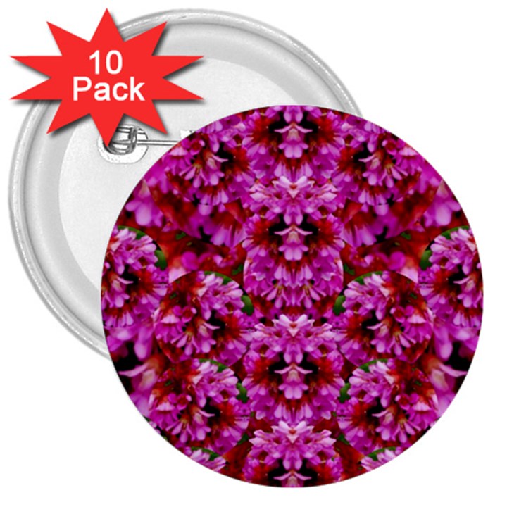 Flowers And Bloom In Sweet And Nice Decorative Style 3  Buttons (10 pack) 