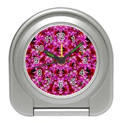 Flowers And Bloom In Sweet And Nice Decorative Style Travel Alarm Clock by pepitasart