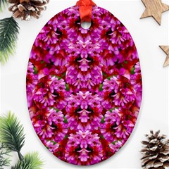 Flowers And Bloom In Sweet And Nice Decorative Style Oval Ornament (two Sides) by pepitasart