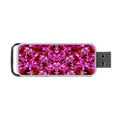 Flowers And Bloom In Sweet And Nice Decorative Style Portable Usb Flash (one Side) by pepitasart