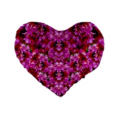 Flowers And Bloom In Sweet And Nice Decorative Style Standard 16  Premium Heart Shape Cushions by pepitasart