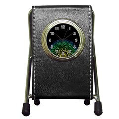 Raising Mandala Pen Holder Desk Clock