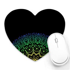 Raising Mandala Heart Mousepads