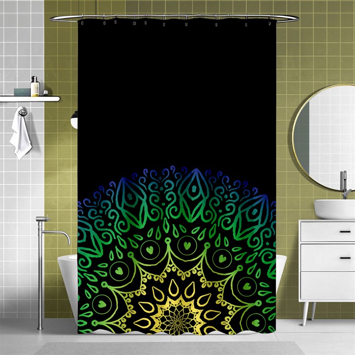 Raising Mandala Shower Curtain 48  x 72  (Small) 