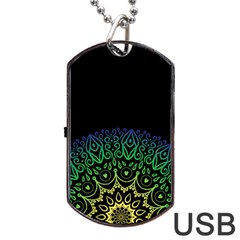 Raising Mandala Dog Tag USB Flash (One Side)