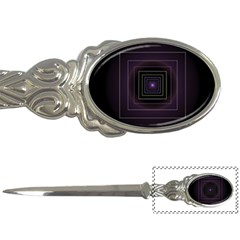 Fractal Square Modern Purple Letter Opener by Pakrebo