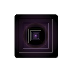 Fractal Square Modern Purple Square Magnet by Pakrebo