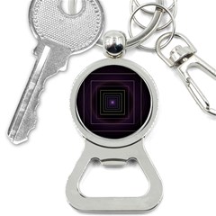 Fractal Square Modern Purple Bottle Opener Key Chain by Pakrebo