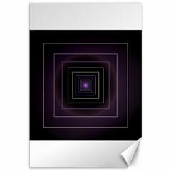 Fractal Square Modern Purple Canvas 12  X 18  by Pakrebo