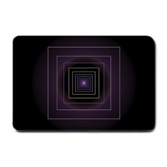 Fractal Square Modern Purple Small Doormat  by Pakrebo