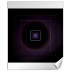 Fractal Square Modern Purple Canvas 11  X 14  by Pakrebo