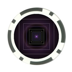 Fractal Square Modern Purple Poker Chip Card Guard (10 Pack) by Pakrebo