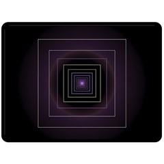 Fractal Square Modern Purple Double Sided Fleece Blanket (large) 