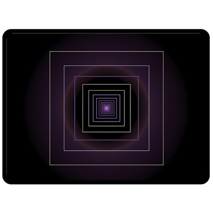 Fractal Square Modern Purple Double Sided Fleece Blanket (Large) 