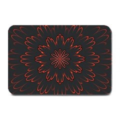 Fractal Glowing Abstract Digital Plate Mats by Pakrebo