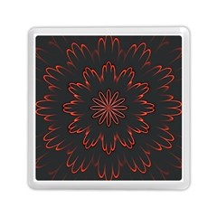 Fractal Glowing Abstract Digital Memory Card Reader (square) by Pakrebo