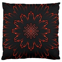 Fractal Glowing Abstract Digital Large Cushion Case (two Sides) by Pakrebo