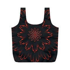 Fractal Glowing Abstract Digital Full Print Recycle Bag (m) by Pakrebo