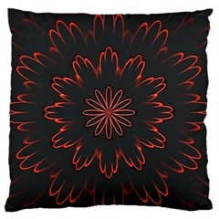 Fractal Glowing Abstract Digital Standard Flano Cushion Case (one Side) by Pakrebo