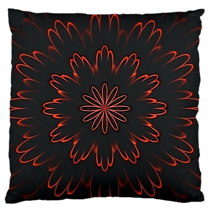 Fractal Glowing Abstract Digital Standard Flano Cushion Case (Two Sides)