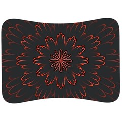 Fractal Glowing Abstract Digital Velour Seat Head Rest Cushion by Pakrebo