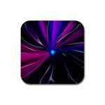 Abstract Background Lightning Rubber Coaster (Square)  Front