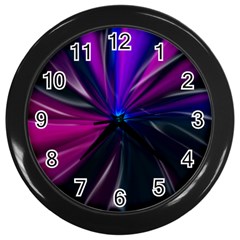 Abstract Background Lightning Wall Clock (black) by Pakrebo